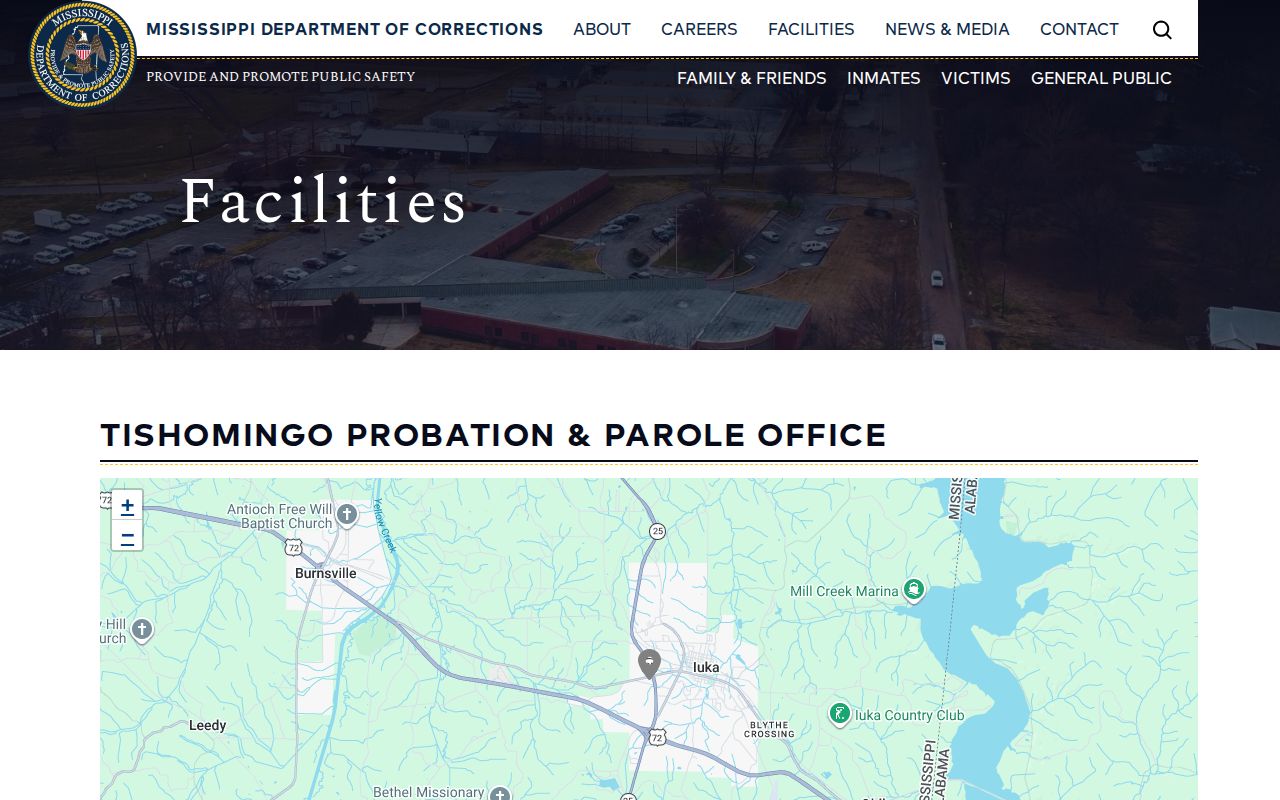Tishomingo Probation and Parole Office supervision contact record